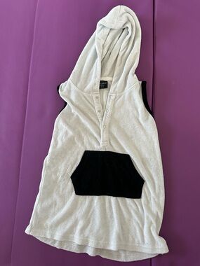 Little Bipsy Grey & Black Hooded Terry Dress